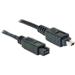Digitus kabel FireWire 4pin - 9pin 5m, černý