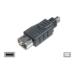 Digitus adaptér FireWire 4pin samec / 6pin samice černý