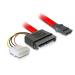 DeLock kabel SATA Slimline All-in-One 7+6pin samec, 12V