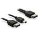 DeLock kabel Power eSATA (eSATAp) samec na eSATA+mini USB samec 1m