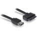 DeLock kabel  eSATAp na slim SATA 13 pin délka 0,5 m