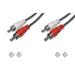 Digitus připojovací kabel RCA 2xsamec/samec, 2,5m, stíněný, černý