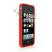 iLuv EDGE - silikonový rámeček s přední a zadní fólií pro iPhone 4 - červená