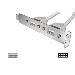 Digitus záslepka slotu s 2 USB porty + kabel 2x5pin 0,25m