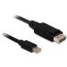 Delock kabel DisplayPort mini (samec) na Displayport (samec), 1 metr