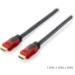 equip HighSpeed HDMI Cable (1.4)  M-> M 1,0m, with Ethernet, černý
