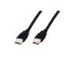 Digitus USB kabel A/samec na A/samec, 2x stíněný, černý, 1m