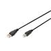 Digitus USB kabel A/samec na B/samec, 2x stíněný, černý, 1m