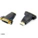 equip HDMI/-DVI Digital (24+1) Adapter M->F, černý