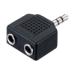 equip 3,5mm Stereo plug Y-Adapter 1xplug, 2xjack