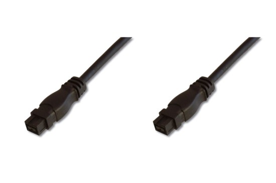 Digitus kabel FireWire 9pin - 9pin 1,8m, černý