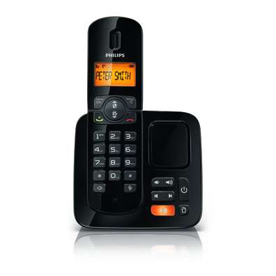 Philips bezdrátový telefon CD1861B - GAP, záznamník, až 4 sluchátka, černý