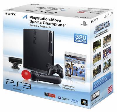 SONY PlayStation 3 - 320GB + Sports Champions Starter Pack + Resistance 3