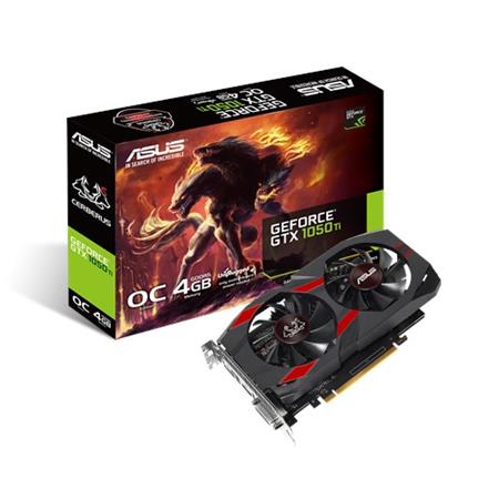 ASUS CERBERUS-GTX1050TI-O4G - 4GB GDDR5 (128 bit), HDMI, DVI, DP