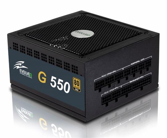 EVOLVEO G550 zdroj 550W, eff 90%, 80+ GOLD, aPFC, retail