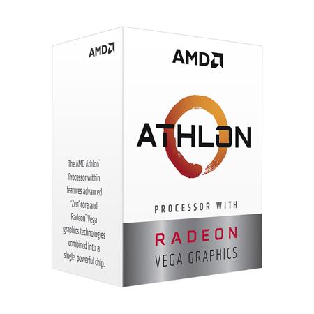 AMD cpu Athlon 3000G AM4 Box (2core, 4x vlákno, 3.5GHz, 4MB cache, GPU Radeon Vega 3, 35W) s chladičem