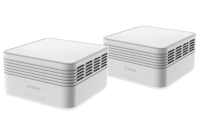 STRONG sada 2 ATRIA Wi-Fi Mesh Home Kit 2100/ Wi-Fi 802.11a/b/g/n/ac/ 2100 Mbit/s/ 2,4GHz a 5GHz/ 2x LAN/ bílý