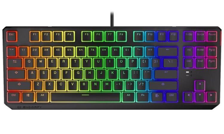 Endorfy herní klávesnice Thock TKL Pudd.Kailh BL RGB /USB/ blue sw. / drátová / mechanická / US layout / černá RGB