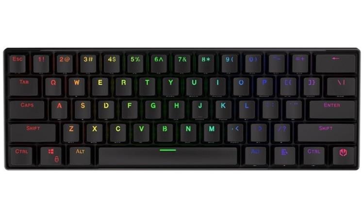 Endorfy herní klávesnice Thock Compact BLK RGB /USB/ black sw. / bezdrátová / mechanická / US layout / mini /černá RGB