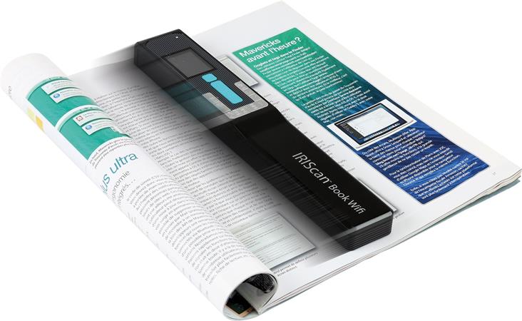 IRIScan Book 5 Wifi skener, A4, přenosný,barevný, 1200 dpi , s baterií, USB, micro SD, 1,5" display, Wifi