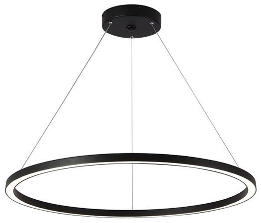 IMMAX NEO FINO SMART závěsné svítidlo 1 kruh, 80cm, 60W, černé, Zigbee 3.0, TUYA