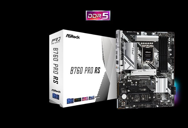 ASROCK B760 PRO RS (intel 1700 12+13gen, 4xDDR5 7200MHz, 4xSATA3, 2x M.2, HDMI+DPort +eDP, 1xGLAN, ATX)