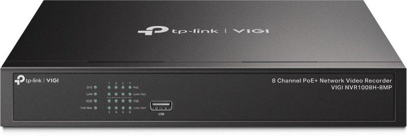 TP-Link VIGI NVR1008H-8MP 8kanálový PoE+ síťový videorekordér
