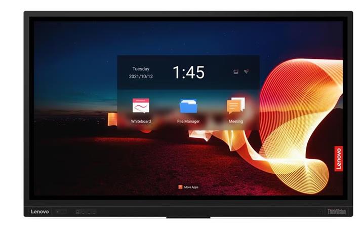 Lenovo LCD T65+Camera 65" IPS Touch/16:9/3840x2160/8ms/400cd/m2/1200:1/5xHDMI/DP/VGA/2xRJ45/USB//USB-C/Repro/VESA/černý